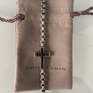 David Yurman Black Diamond Pave Cross Bracelet